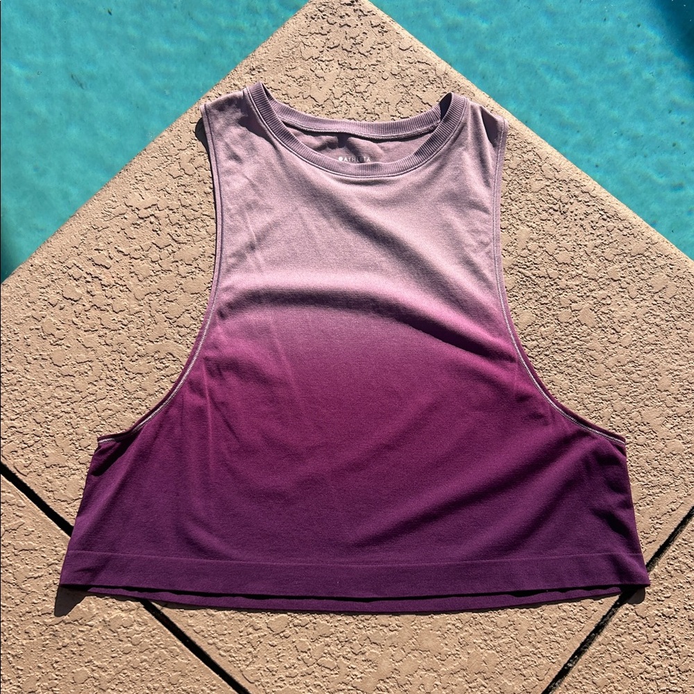 Athleta Ombre Purple Cropped Tank